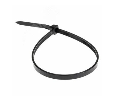 Хомуты-стяжки 200х4.0 мм (3,6мм) REXANT кабельные нейлон (пластик) черные